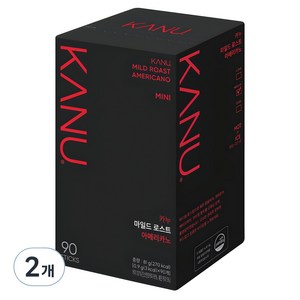 카누 마일드 로스트 아메리카노 미니 원두커피믹스, 0.9g, 90개입, 2개, 900mg