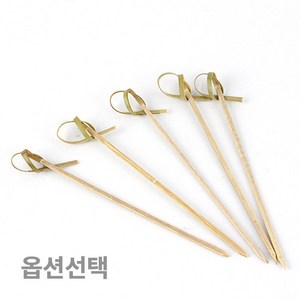 청대나무 리본 과일꼬지 100p (과일꽂이 샌드위치꼬지 수제버거꼬지 과일포크 디저트 산적꽂이, 12cm, 1개