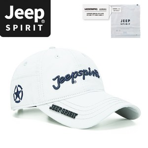 JEEP SPIRIT 스포츠 캐주얼 골프모자 CA0650 + 전용 포장, 화이트, 1개