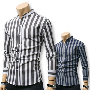 하트비트 쥬어빔 스트라이프 긴팔 남방/차이나 카라 정장 셔츠 링클프리 남자 빅사이즈 와이셔츠 커플룩