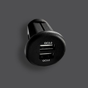 QC3.0 / USB2.1 매립형 USB 원형 충전기 매립USB 2 in 1 가구 책상 캠핑카 매립, (아답타) 일반충전기 전용 12V/2A, 1개