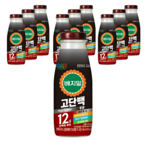 베지밀 고단백 두유 검은콩 병, 190ml, 10개