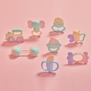 네이쳐러브메레 츄어블 딸랑이 치발기 8종 선물세트, 혼합색상, 1세트