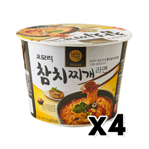 오모리 참치찌개라면 큰컵 135g x 4개