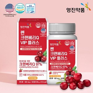 영진약품 쎈 크랜베리 Q VIP 플러스 여성 요로건강 600mg 180정, 1개