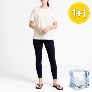 1+1 아이스쿨 9부 여름 레깅스 FREE ~ 5XL 빅사이즈 [국내생산 프리미엄]