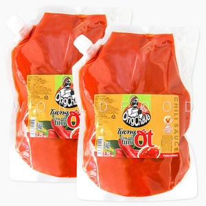 월드푸드 베트남 핫 칠리소스 옹차바 똥옷 매운 핫소스 대용량 2kg tuong ot chilli suace vietnam, 2개