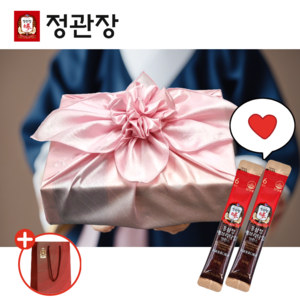 정관장 홍삼정 에브리타임 밸런스 40포 선물 세트 추석 설 명절 부모님 생신 사랑스러운 핑크 보자기 포장, 400ml, 1개