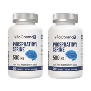 미국직배송 VitaCosmoX Phosphatidylseine 포스파티딜세린 500mg, 180정, 2개