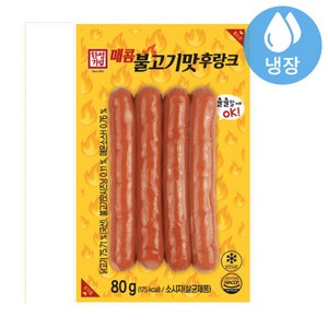 한성 매콤 불고기맛 후랑크 80g (15개) 아이스박스, 100개