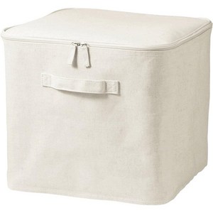 MUJI 무인양품 소프트 박스 L사이즈 폭 35x깊이 35x높이 32cm 폴리에스테르 마 뚜껑식 12403494, 1개, 상품명참조