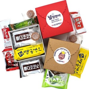나나박스 맛있는 과자 간식 세트 답례품 모음, 어르신을 위한 미니과자세트, 1세트