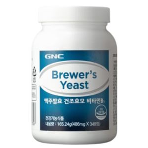 GNC 맥주발효 건조효모 비타민 B1, 340정, 1개