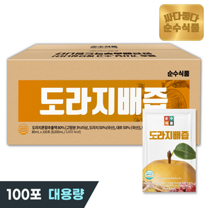 순수식품 도라지배즙, 80ml, 100개