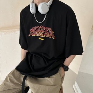 오버핏반팔 빅사이즈반팔티 프린팅반팔 레볼루션