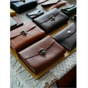 아코디언가죽파우치 6칸아코디언파우치 수제가죽파우치 빈티지파우치 다꾸파우치 HANDMADE LEATHER POUCH, 1개, 찰리 빈즈