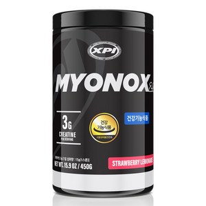 XPI 헬스부스터 마이오녹스 크레아틴 프리워크아웃 딸기레몬에이드맛, 450g, 1개