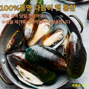 100% 통영 다듬이 햇 홍합 (수염제거후 선별하여 배송), 1개, 통영홍합 2kg