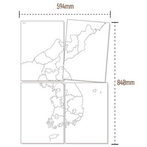 대한민국전도 우리나라 자석 지도 백지도 대형, 대한민국지도