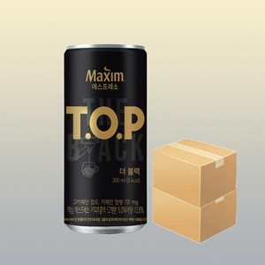 TOP 티오피 더블랙 200ml x 72캔 (2박스) 캔 커피 음료, 72개