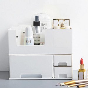 [Aurella] 심플 깔끔한 화이트 화장품정리함, 화장품 정리함 x 1