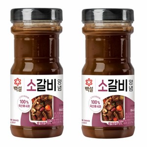 백설 (2개묶음) 소갈비양념840g 양념 고기양념 EBK-20051 갈비양념장 소고기, 840g, 2개