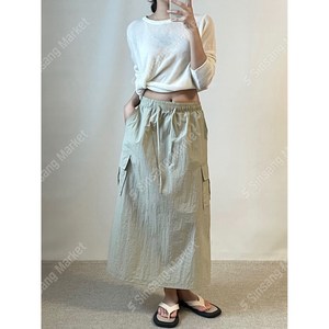 츄아랜드 바스락 밴딩 카고 스커트 -6color