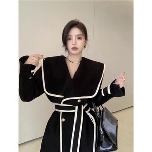 디한스 여성 심플 모직 울 혼방 코트