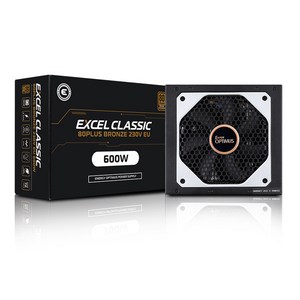 에너지옵티머스 EXCEL CLASSIC 600W 80PLUS BRONZE 230V EU 파워 (ATX 600W), 1개, 선택하세요