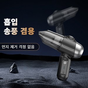 레퓰리 무선 에어건 청소기 BLDC모터 진공 핸디 청소기 송풍기 자동차 먼지 청소 휴대용 세차용, 블랙