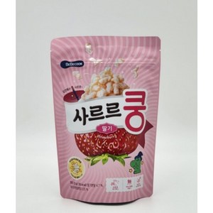 베베쿡 유아용 사르르쿵 과자, 딸기맛, 23g, 4개