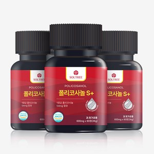 쿠바산 폴리코사놀 S플러스 54mg 정품 Soltree, 3개, 60정