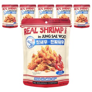 정새우 진짜새우 오리지널 맛 50g, 6개