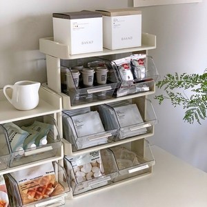 윈즈올 탕비실 정리함 서랍식 4단, 1개, 아이보리