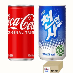 마셔몰 코카콜라190mlx15캔+천연사이다190mlx15캔 (총30캔), 1세트, 190ml