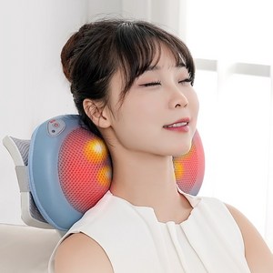 DaeBak+ 쿠션형 무선 마사지기 휴대용 안마기, 파란색