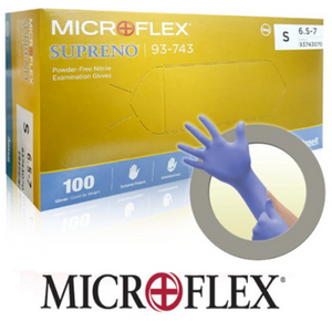 안셀 마이크로플렉스 수프레노 93-743 Microflex Supreno 일회용 니트릴장갑(100매), 1개, 청보라색, 소(S)