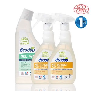 에코두 프랑스 욕실세정제 무향 500ml 2개 + 변기세정제 민트향 750ml 1개, 1세트, 1.75L