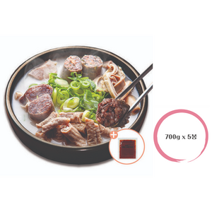 (주)장순필푸드 가마솥 순대탕 순대국 700g 순대/수육, 5개