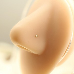 피어싱 써지컬 14k 옐로우 골드 small nose ring stud nose piercing jewelry small bone studs for women men