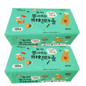 뽑아쓰는 키친타올 100매*4개 화장지 행주 토미 동방제지, 100매, 4개