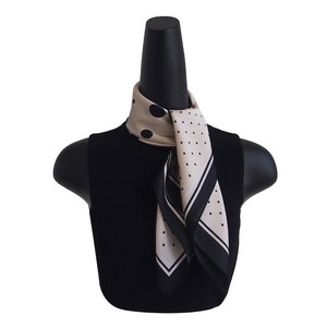 벤세르 도트 콤비 사각 스카프