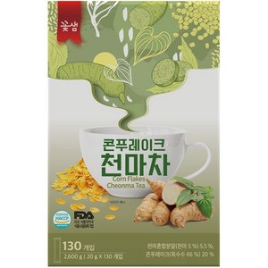 꽃샘 콘푸레이크 천마차 130T, 20g, 130개입, 1개