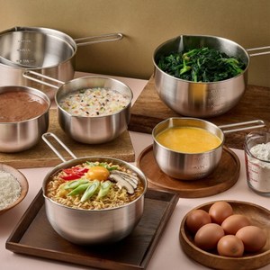 호옴 레카 계량 멀티팟 4size 14cm 16cm 18cm 20cm 하이라이트 사용 가능 스테인리스 주방 요리 도구, 멀티팟 16cm(지름15.7cmx높이8.4cm)