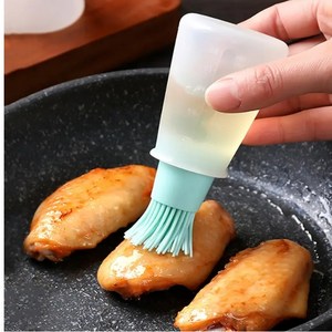 실리콘 바베큐 베이킹 에어프라이어 오일 브러쉬 기름 솔 보관 병, 하늘