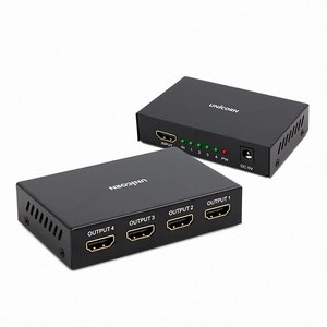 유니콘 4포트 HDMI 분배기 ST-400HD, 혼합색상, 1개