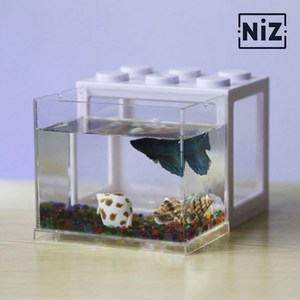 니즈홈 블록타입 미니어항 수초 마리모 키우기 테라리움 인테리어 블럭 어항 수족관, 1개, 2레고호환어항-하늘