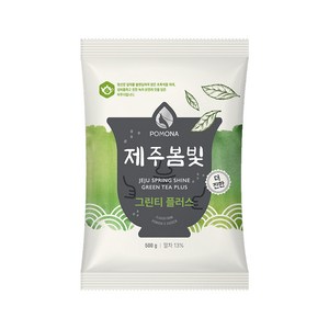 포모나 제주봄빛 그린티 플러스 녹차 파우더 500g 그린티 라떼, 1개입, 6개