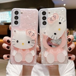 갤럭시 GALAXY S23울트라 ULTRA S23플러스 PLUS S23 고양이 거울 미러 실리콘 젤리 제이펀 휴대폰 케이스