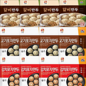 사조 포자만두12봉 갈비만두4봉+고기만두4봉+김치만두4봉, 12개, 180g